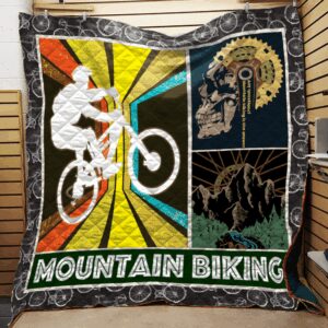 Mountain Biking Quilt Blanket  Quilt
